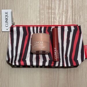 Clinique X Jonathan Cohen Cosmetic Bag with Moisture Surge and Pink Honey Lip